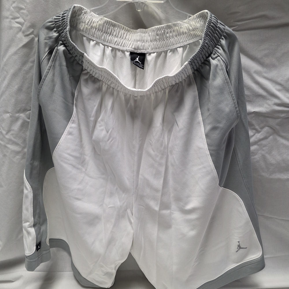 Jordan Athletic Shorts in White and Gray